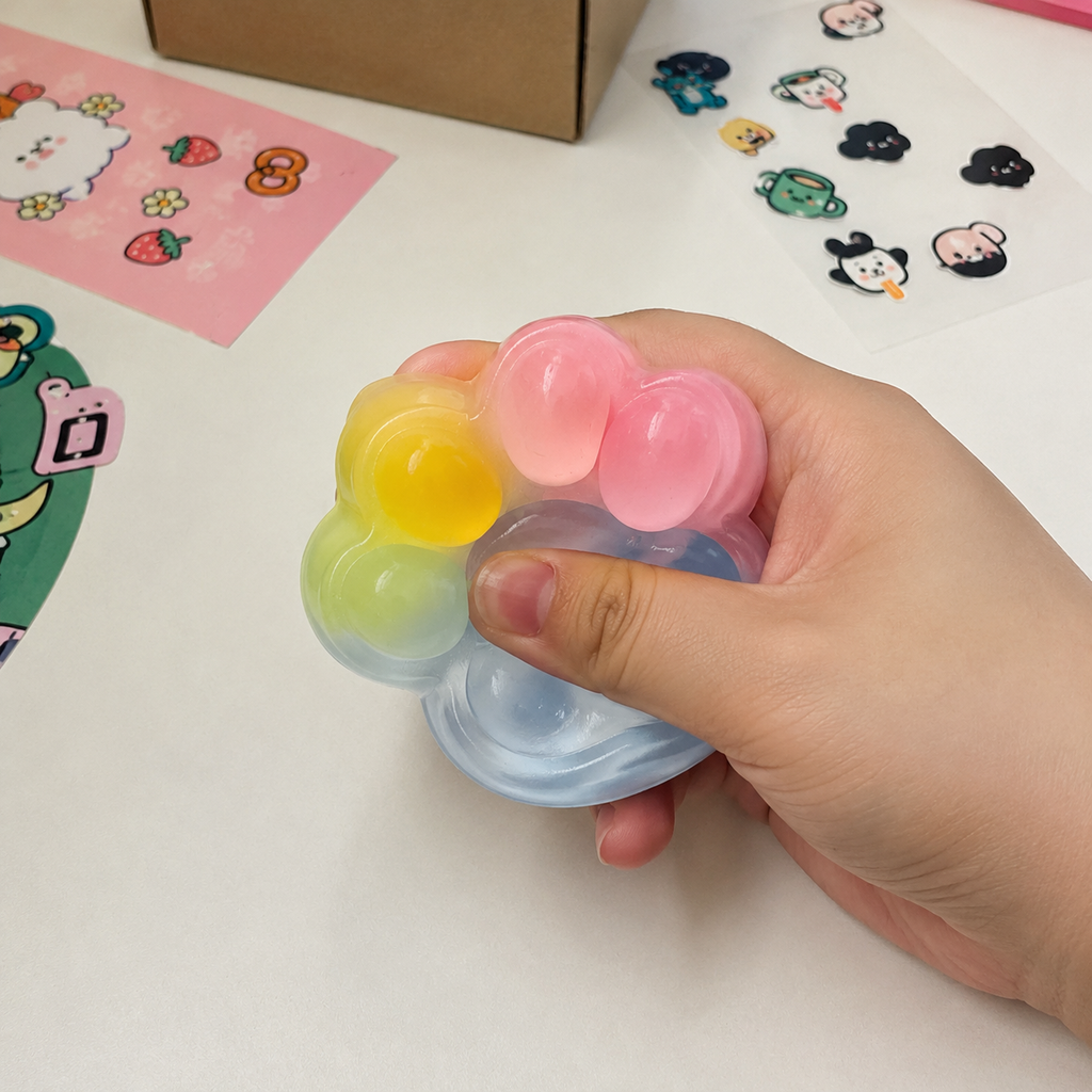 Mini Pastel Paw Squishy 🐾🌈