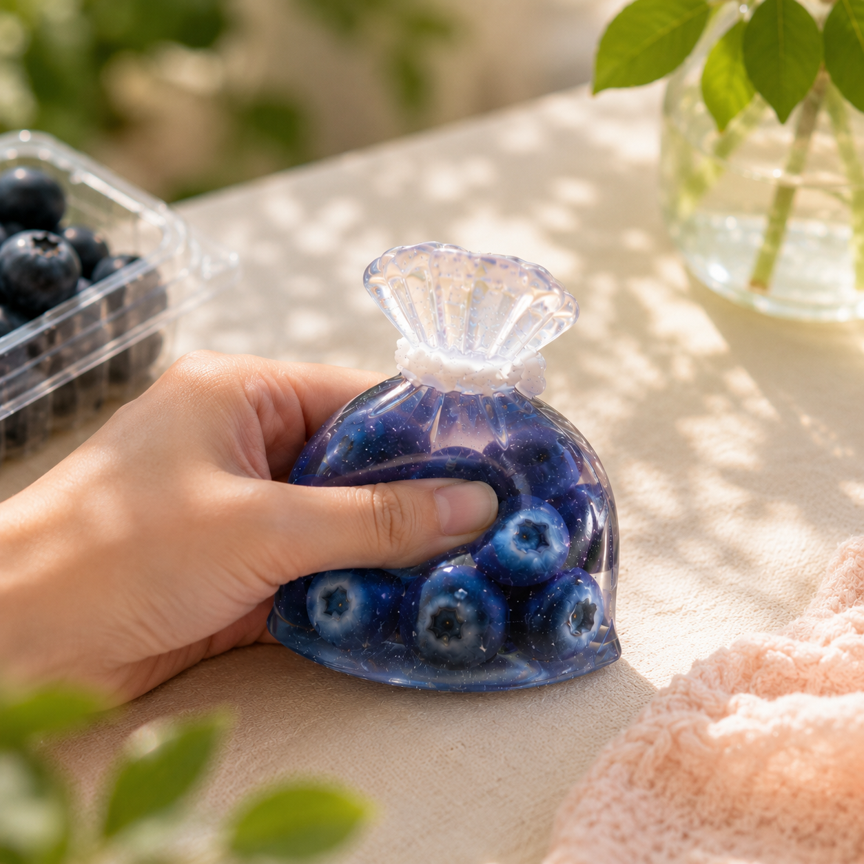 Handmade Mini Blueberry Bag
