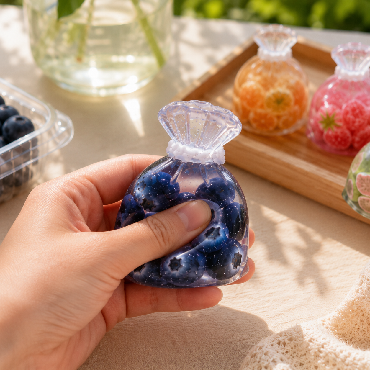 Handmade Mini Blueberry Bag