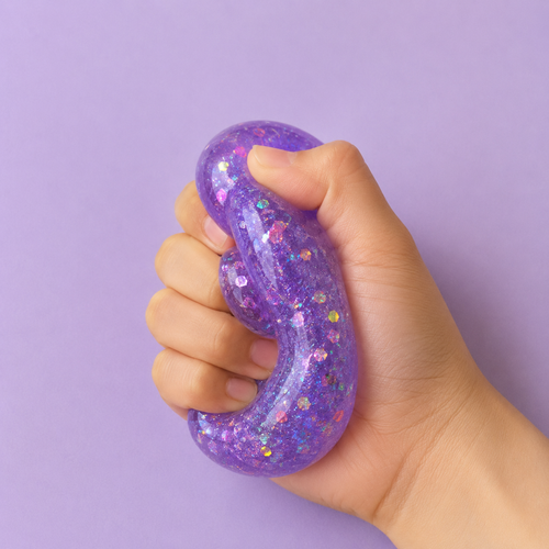 Amethyst Heart-Crystal Glitter Sensory Squishy