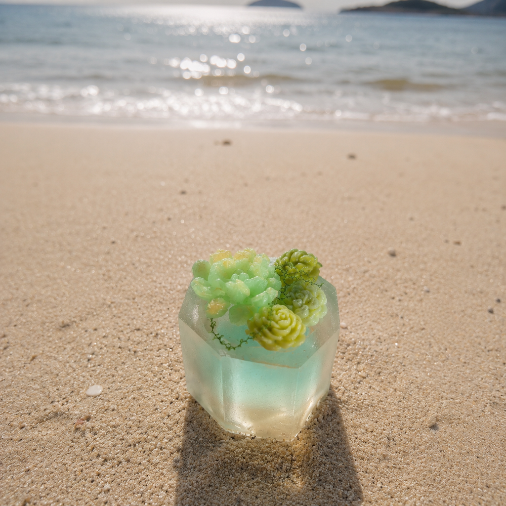 Seafoam Succulent Squishy-HandMade