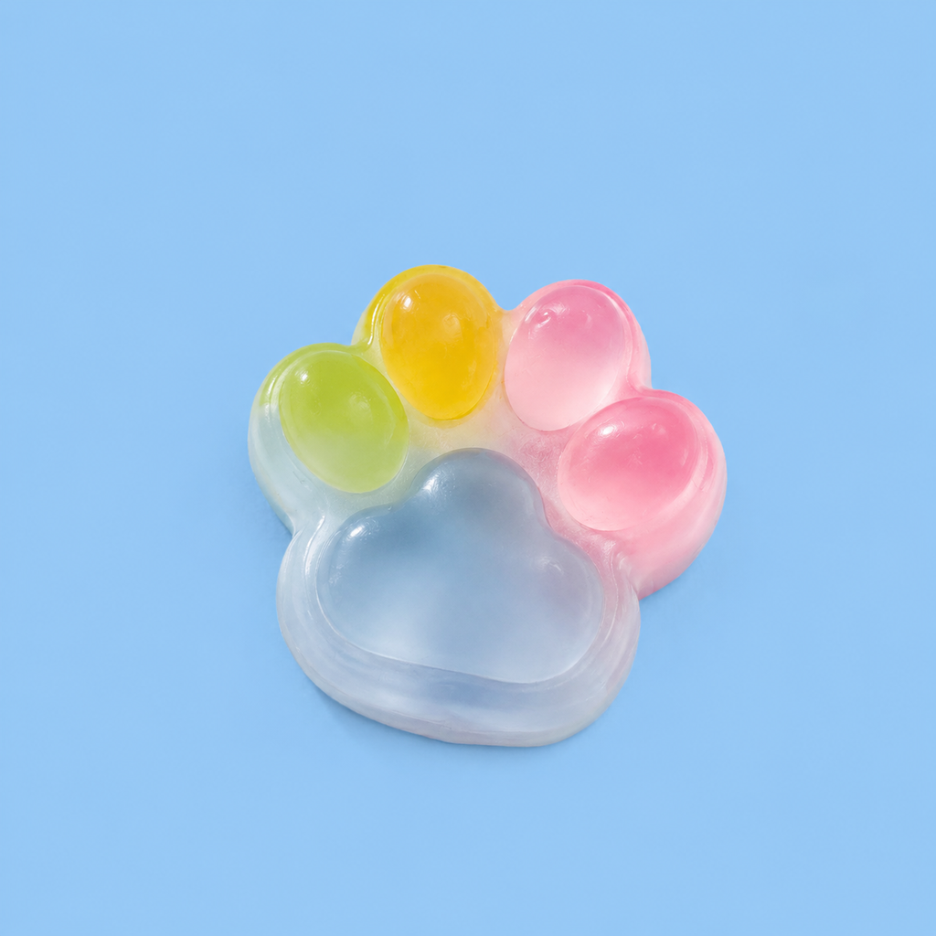Mini Pastel Paw Squishy 🐾🌈